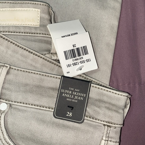 Women’s Abercrombie skinny jeans light grey size 28 - Picture 8 of 9